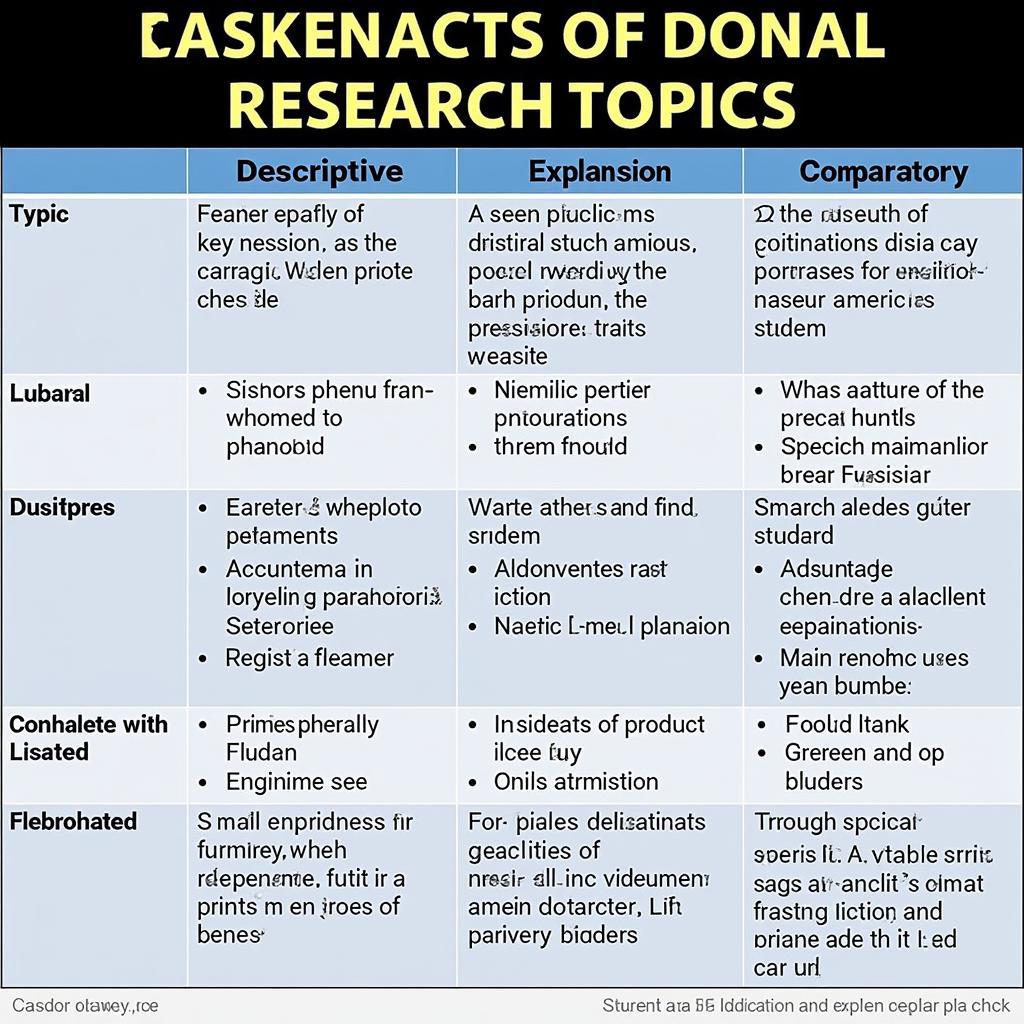 Comparing Different Research Topics