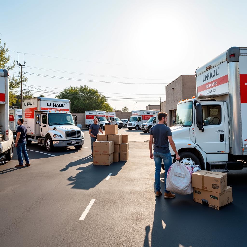 U-Haul Trucks at Research Blvd