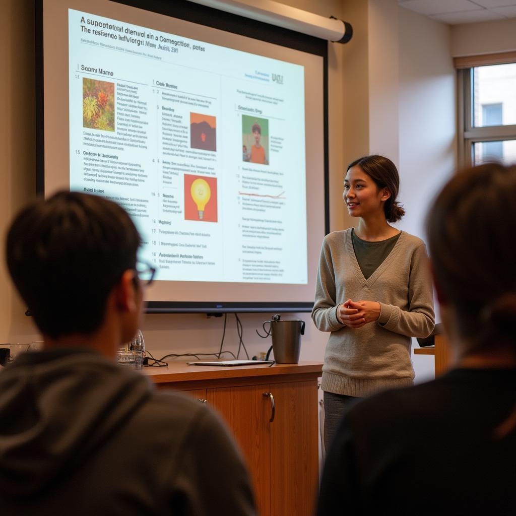 UC Berkeley Student Presenting Research