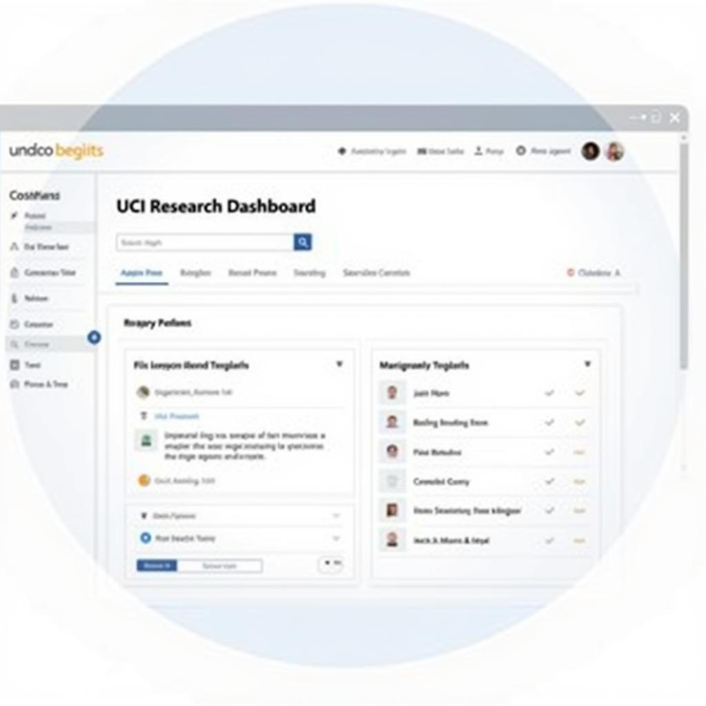 UCI Research Dashboard Interface