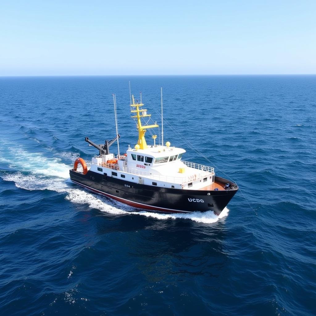 UCSD Oceanography Research Vessel at Sea