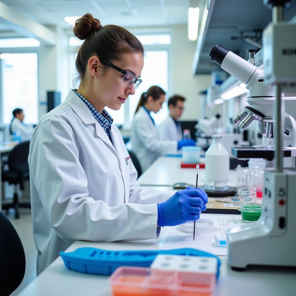 Undergraduate Working in a Cancer Research Lab