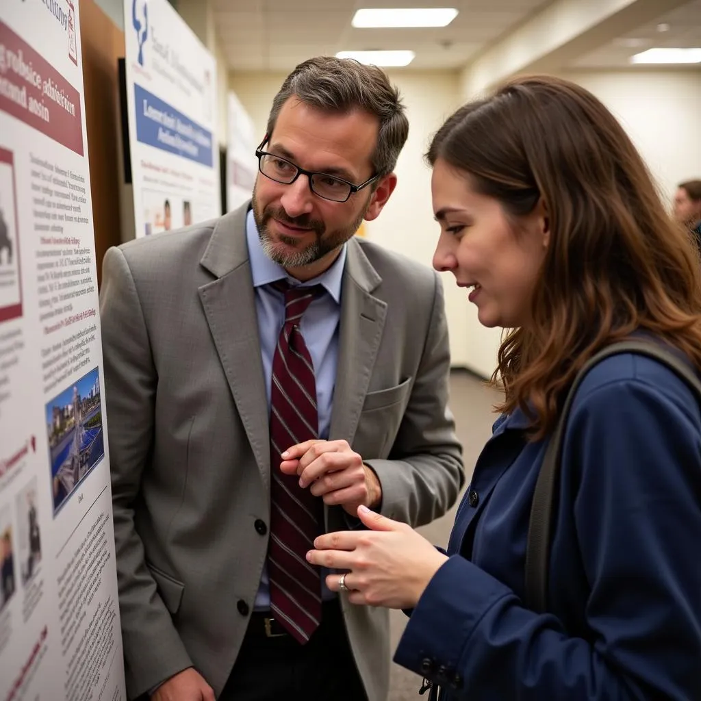 Student and professor discussing research