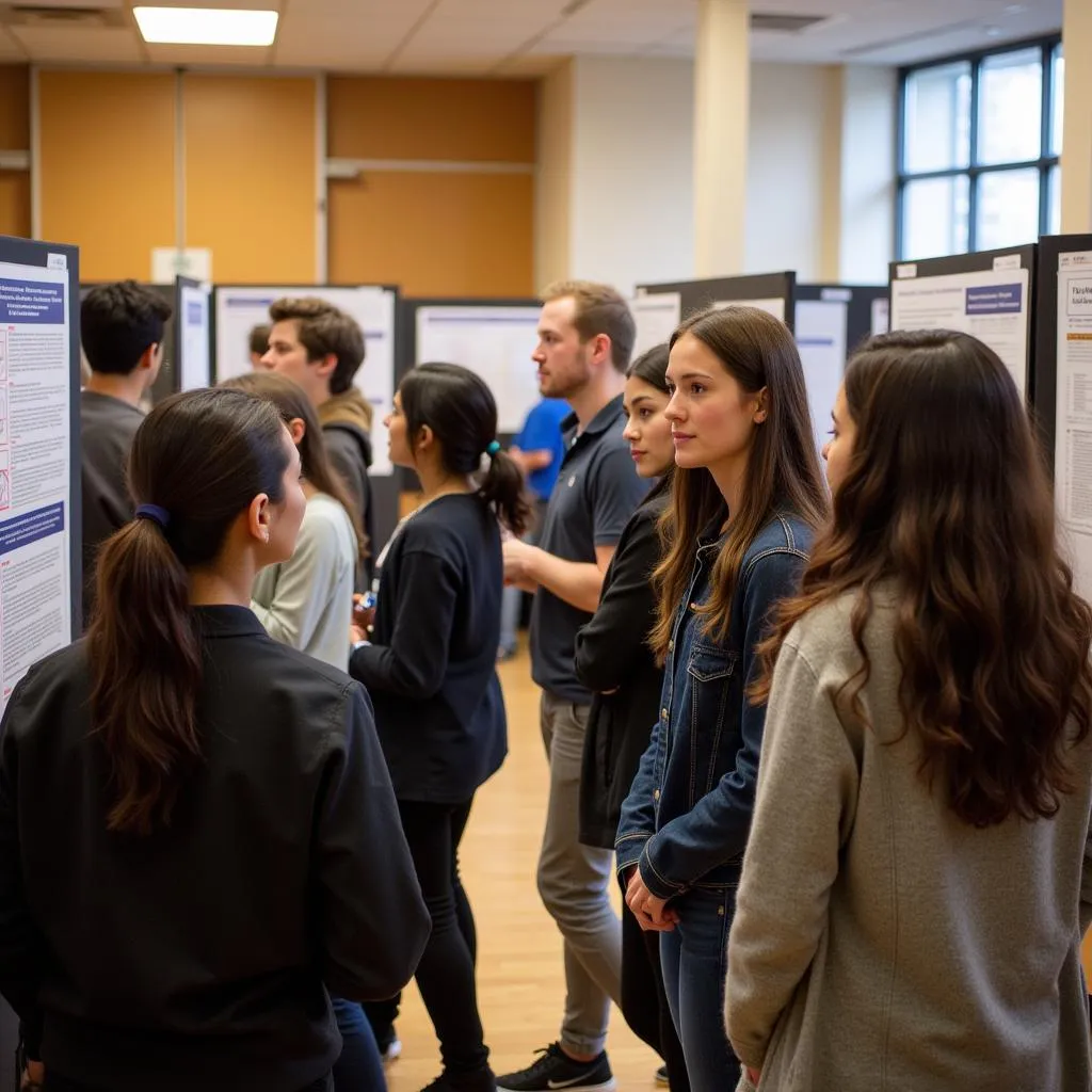 Students presenting research at Undergraduate Research Day