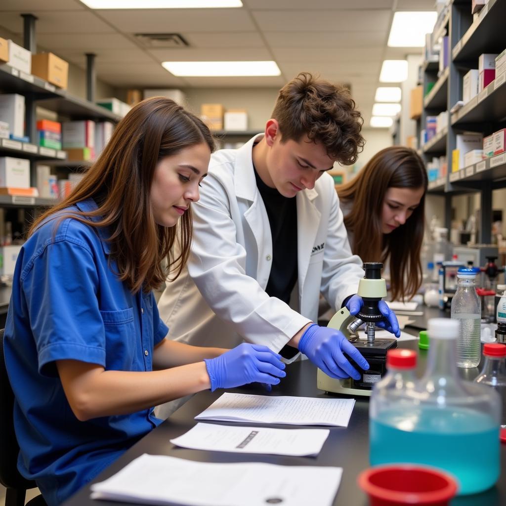 Students Conducting Research in a Lab