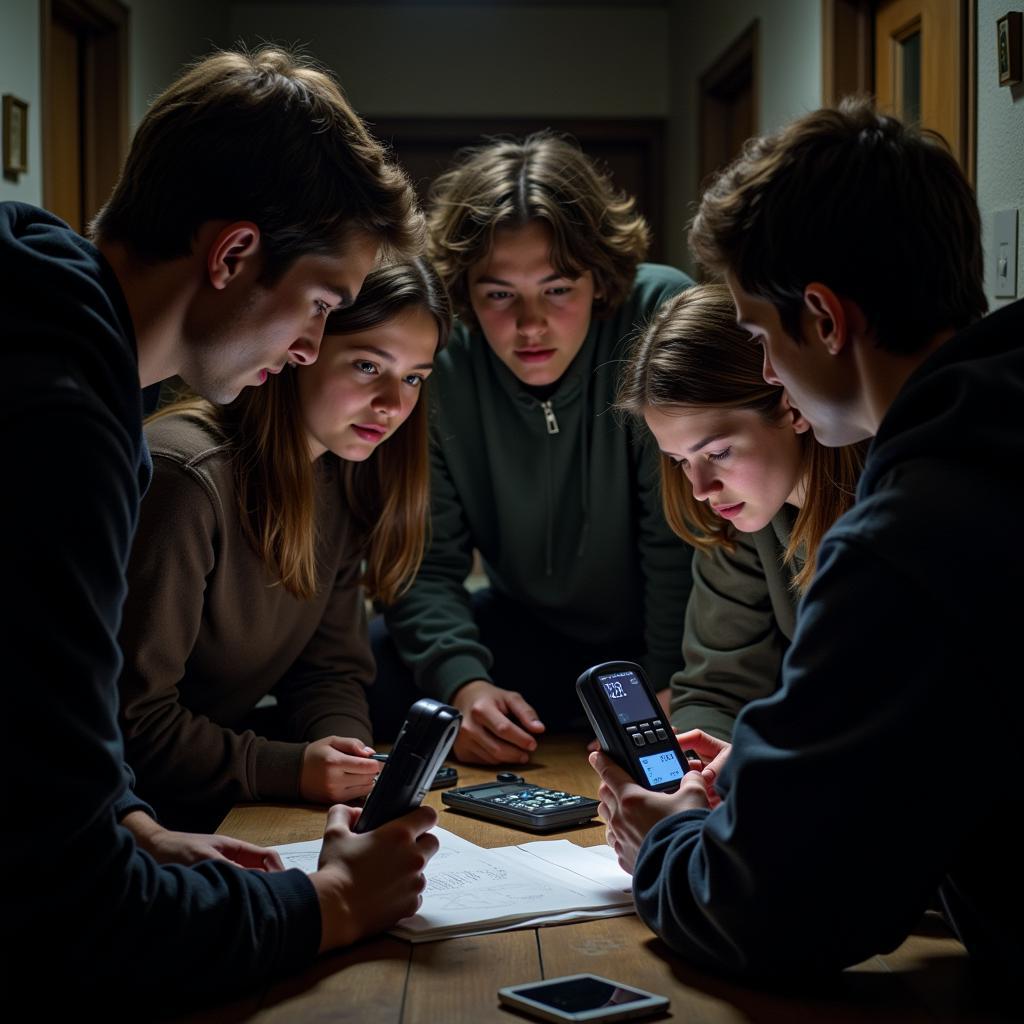 Students conducting paranormal research at UMD