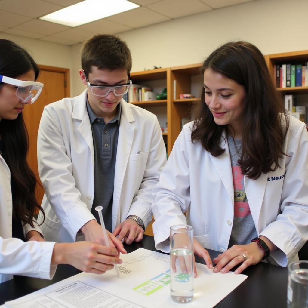 High School Students Conducting Research in a UPenn Lab