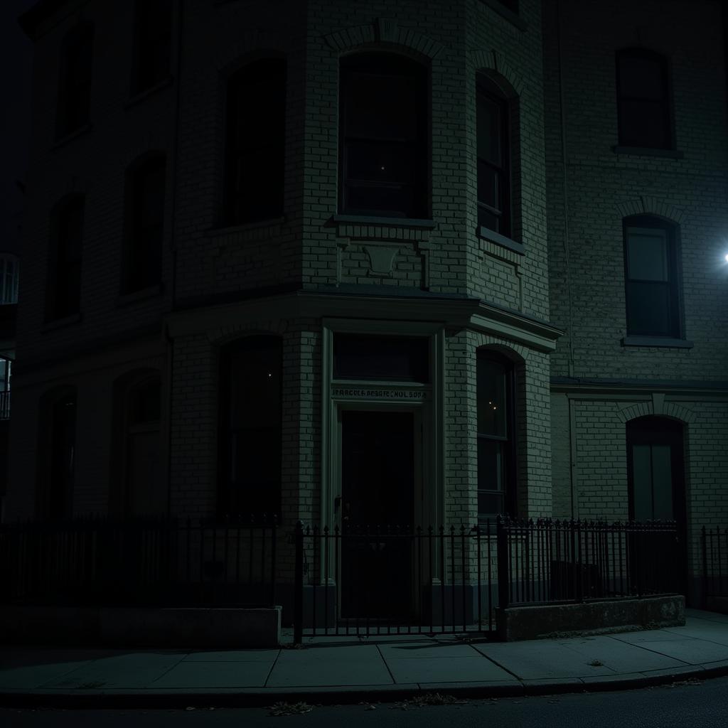 Exterior view of the Upper West Side Research Station at night