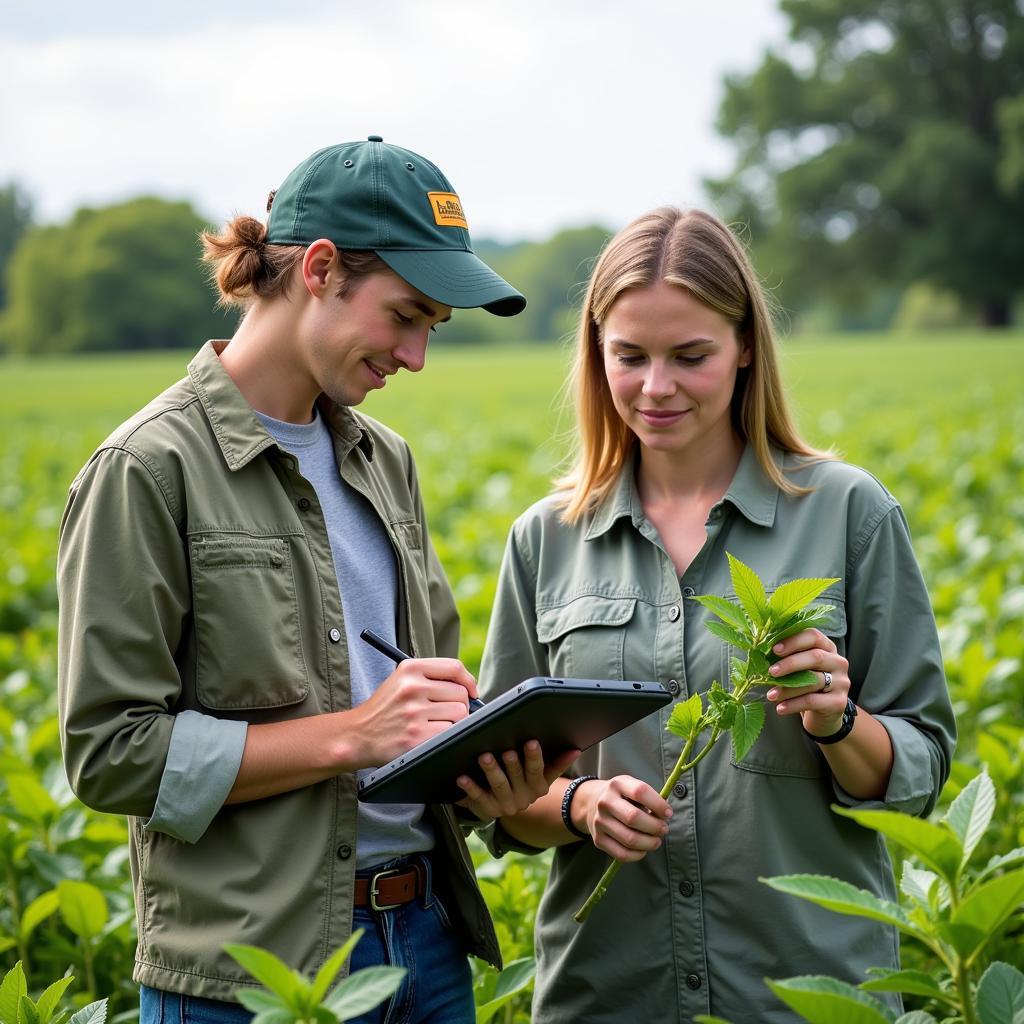 USDA ARS Researchers Conducting Field Research