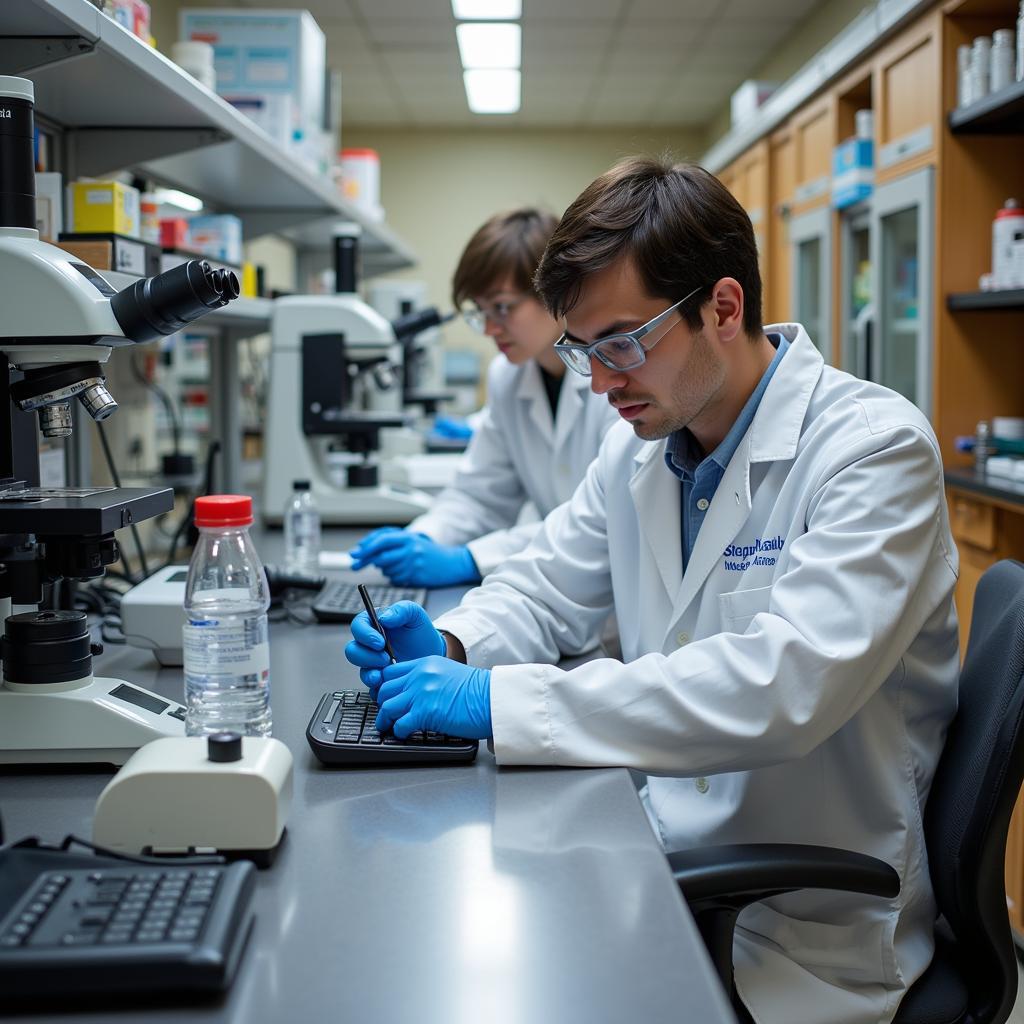 USDA ARS Scientist Conducting Research in a Laboratory