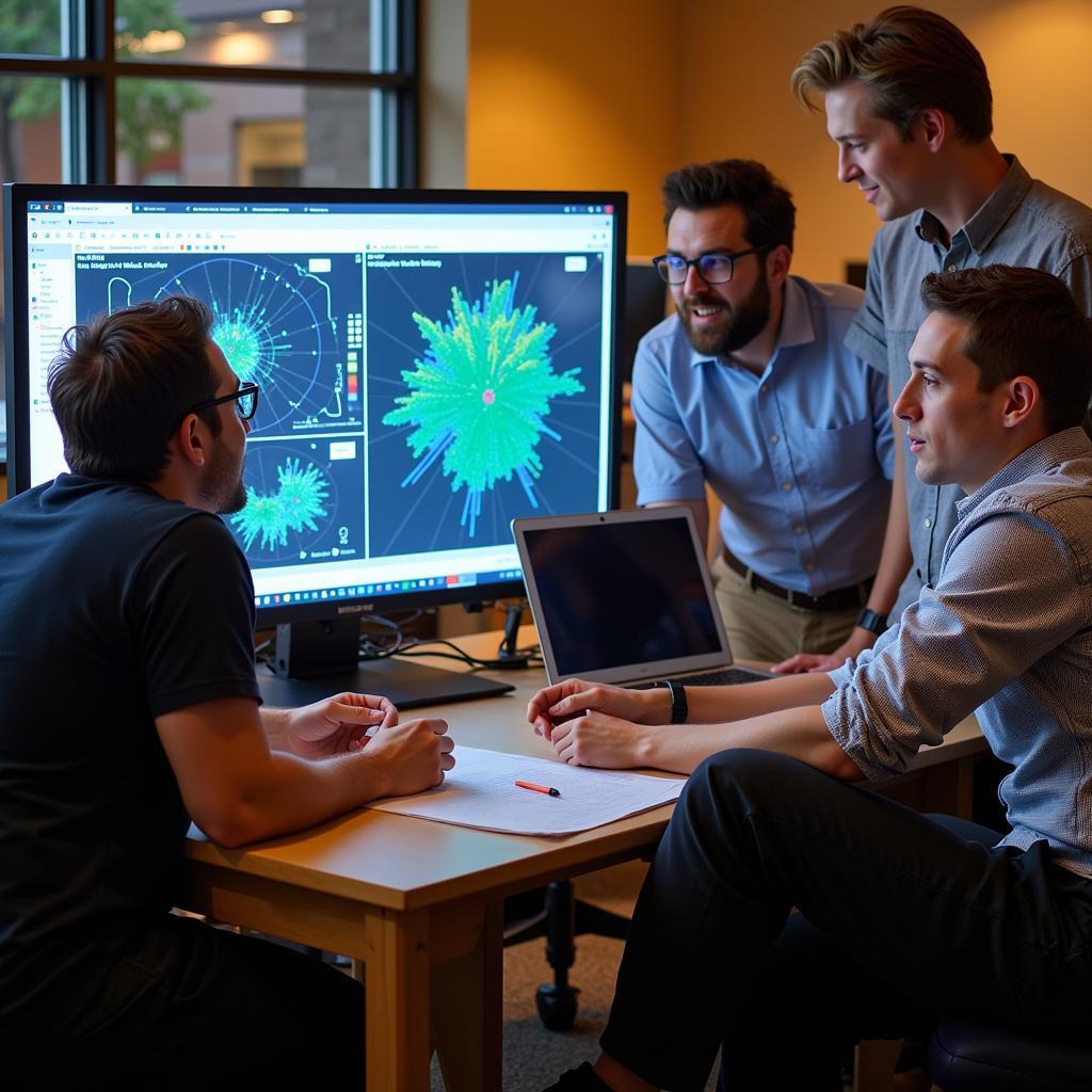 UVA Researchers Collaborating on Data Analysis