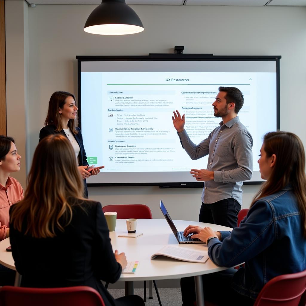 UX Research Intern Presenting Research Findings