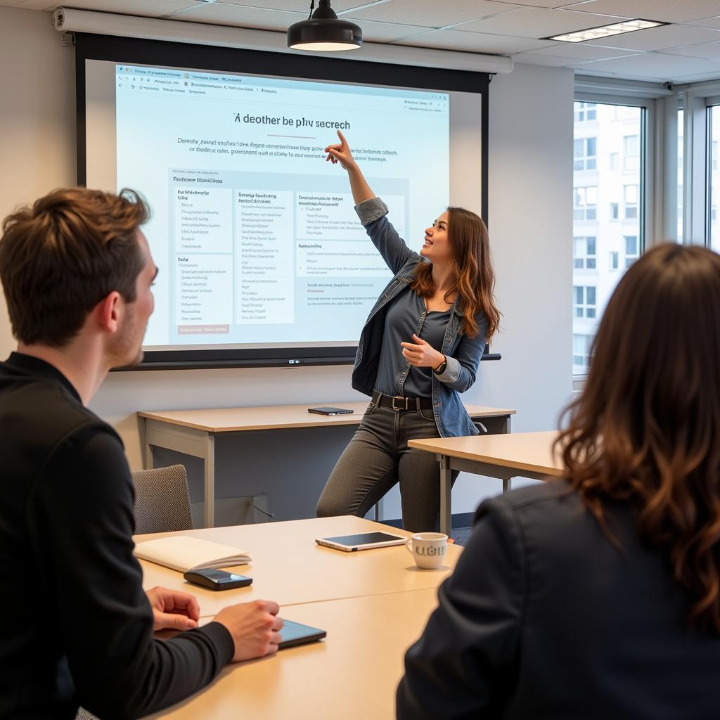 UX Research Volunteer Presenting Findings