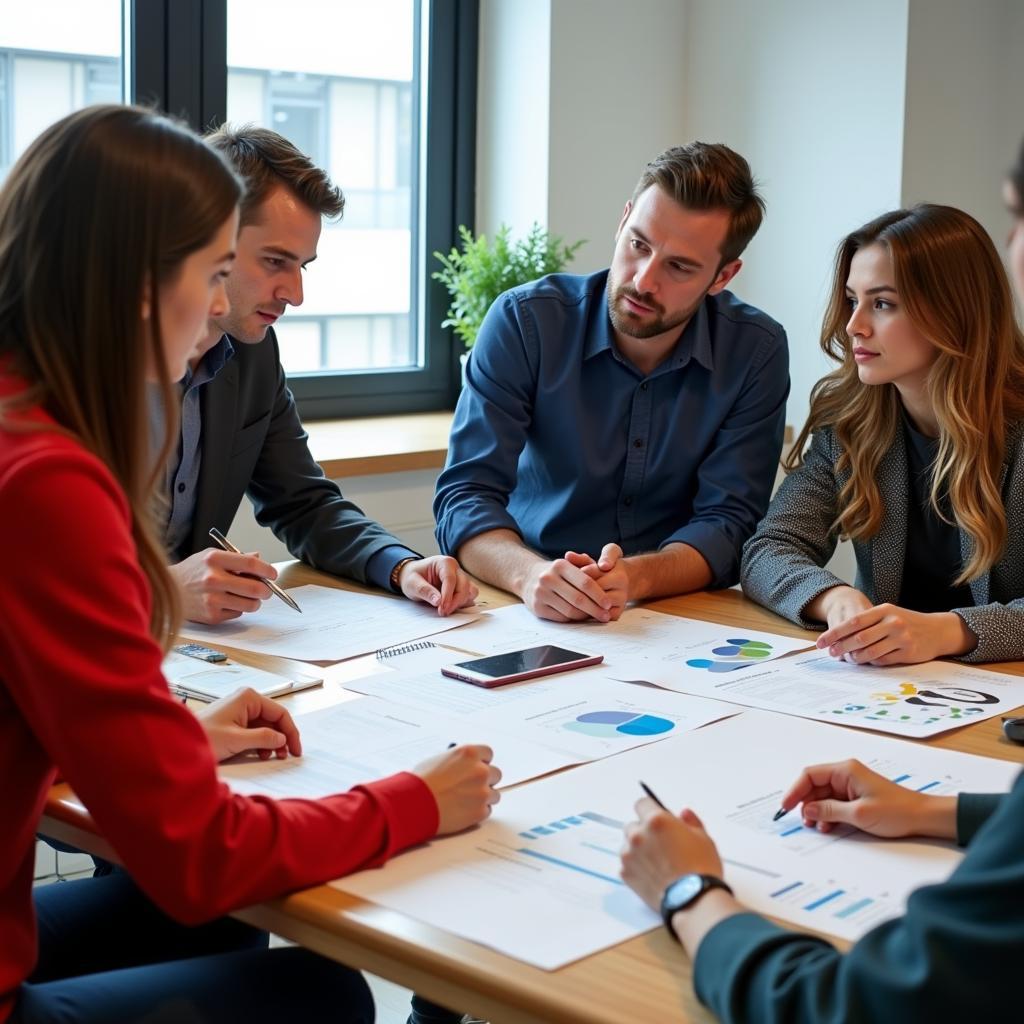 UX Team Reviewing Research Findings