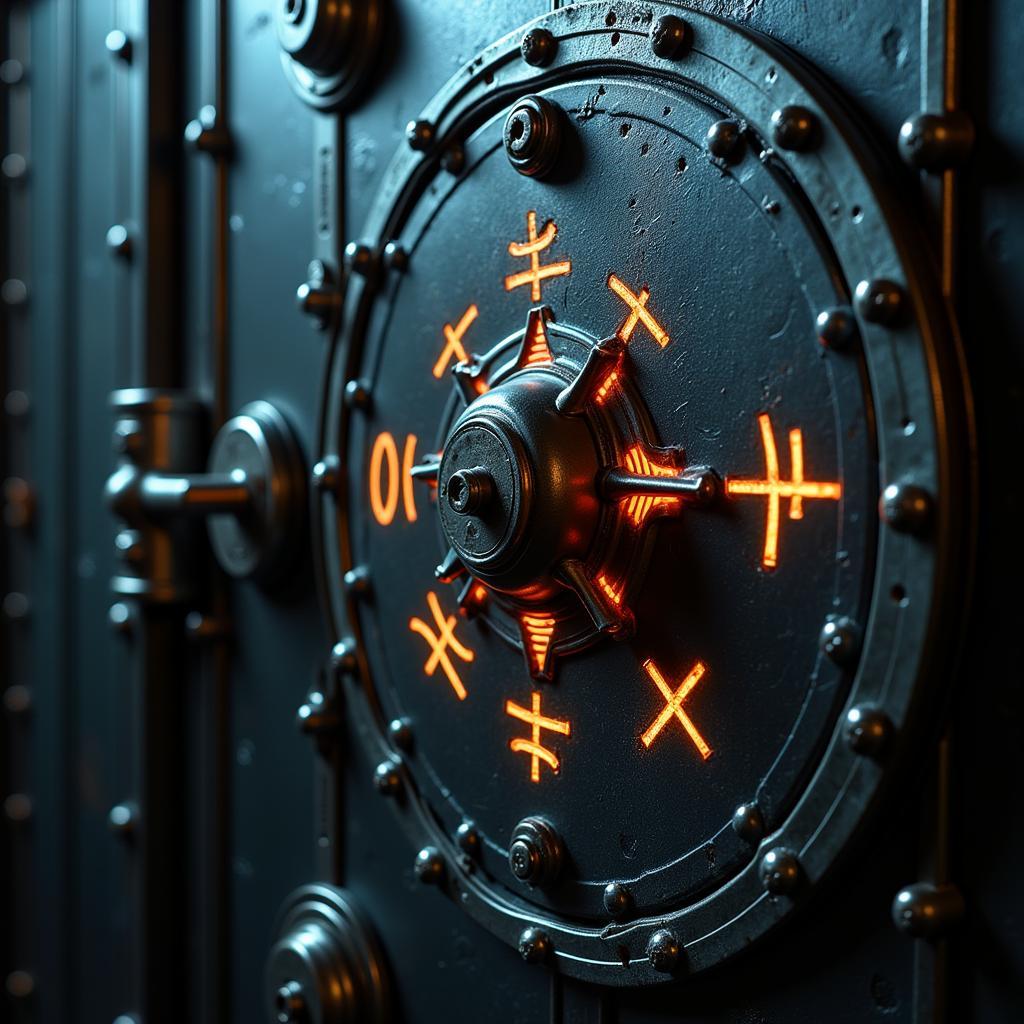 Vault Door with Glowing Symbols