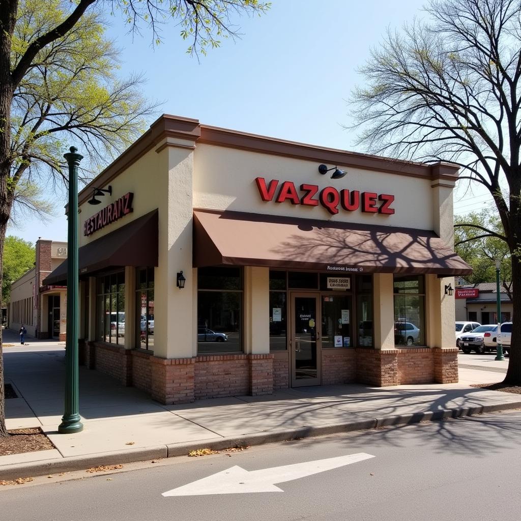 Exterior of Vazquez Restaurant in Austin, Texas