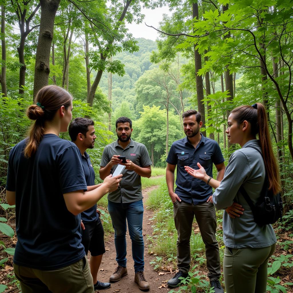 Local Community Meeting with Researchers in a Village Medical Research Forest