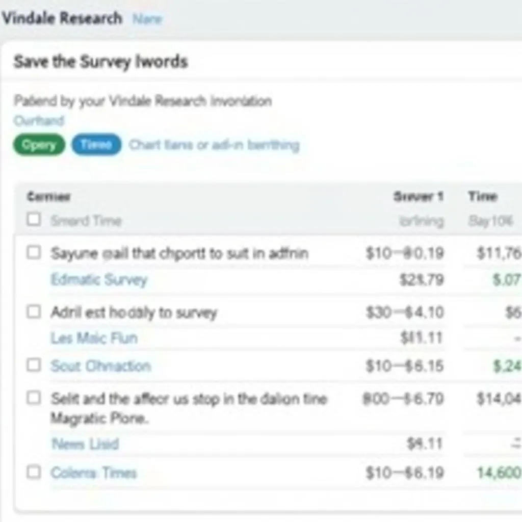 Vindale Research Survey Dashboard