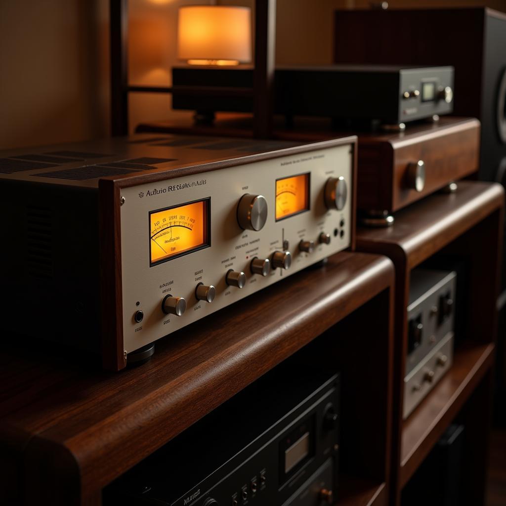 Vintage Audio Research Preamplifier on a Shelf