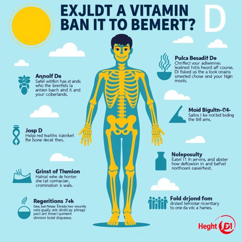 Infographic showcasing the benefits of vitamin D