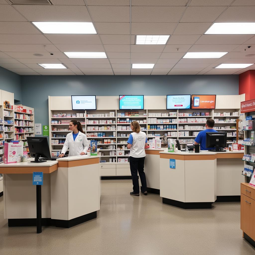 Walgreens Pharmacy Counter on Research Forest Drive