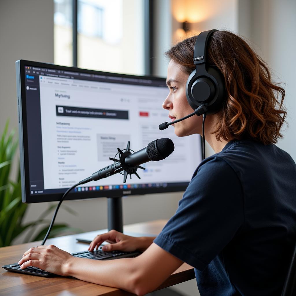 Person Providing Feedback During Remote Usability Testing Session