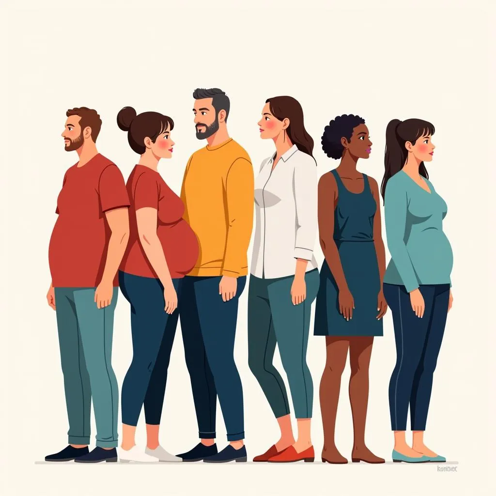 Diverse group of people participating in a weight loss study