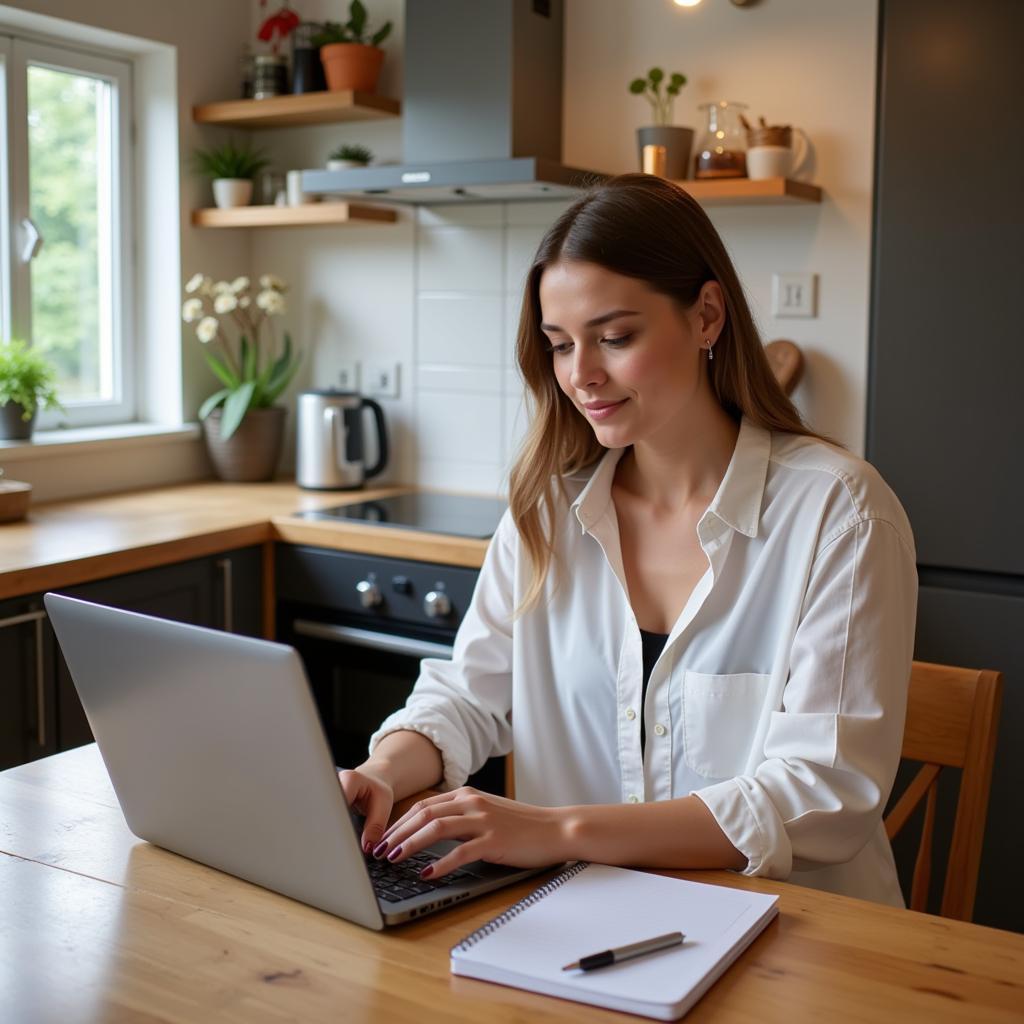 Woman Searching Part Time Market Research Jobs