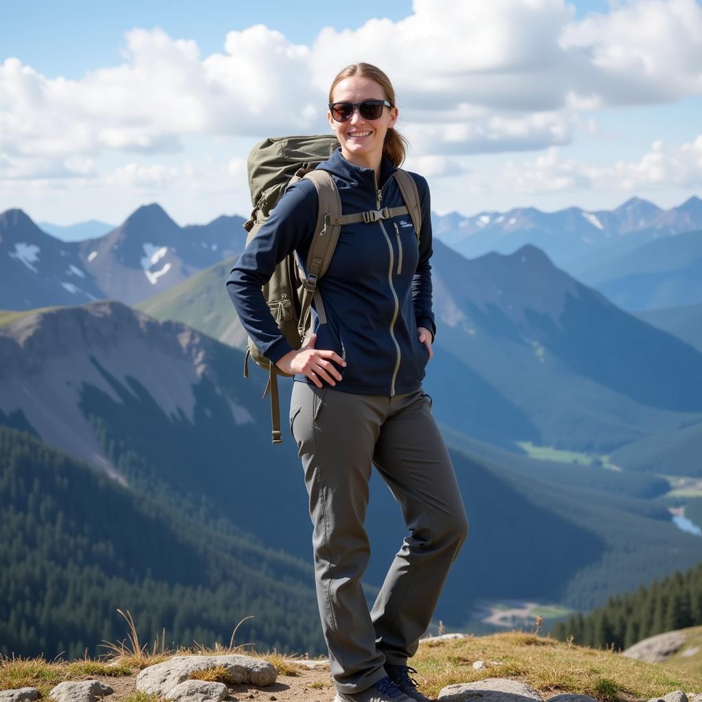 Woman Smiling in Outdoor Research Pants