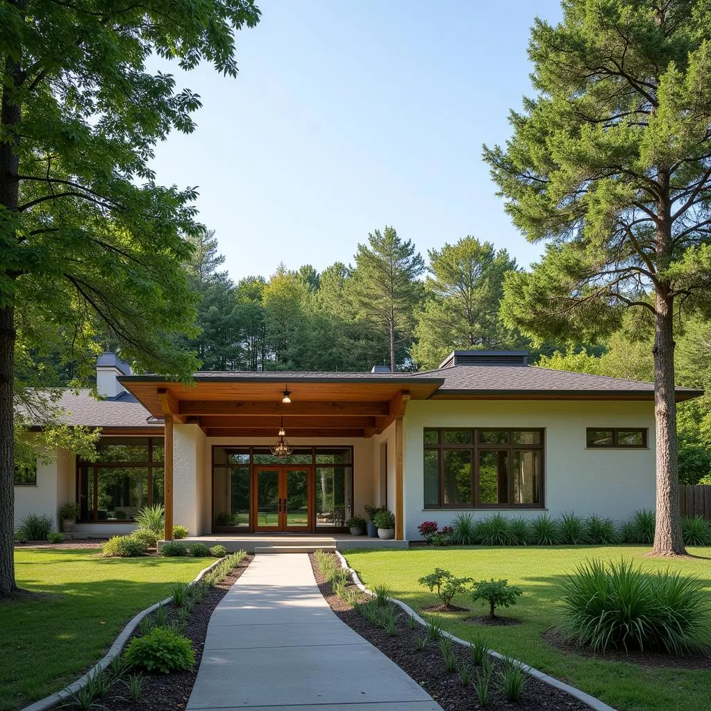 Exterior view of the Woodlands Healing Research Center building