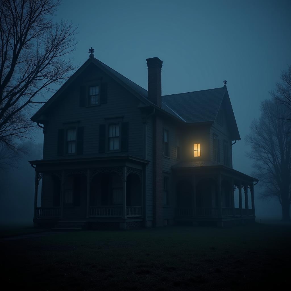 The Woodruff-Fontaine House in Memphis, Tennessee at night