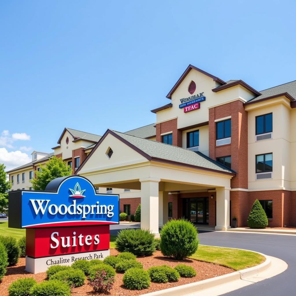 Woodspring Suites Exterior at University Research Park Charlotte