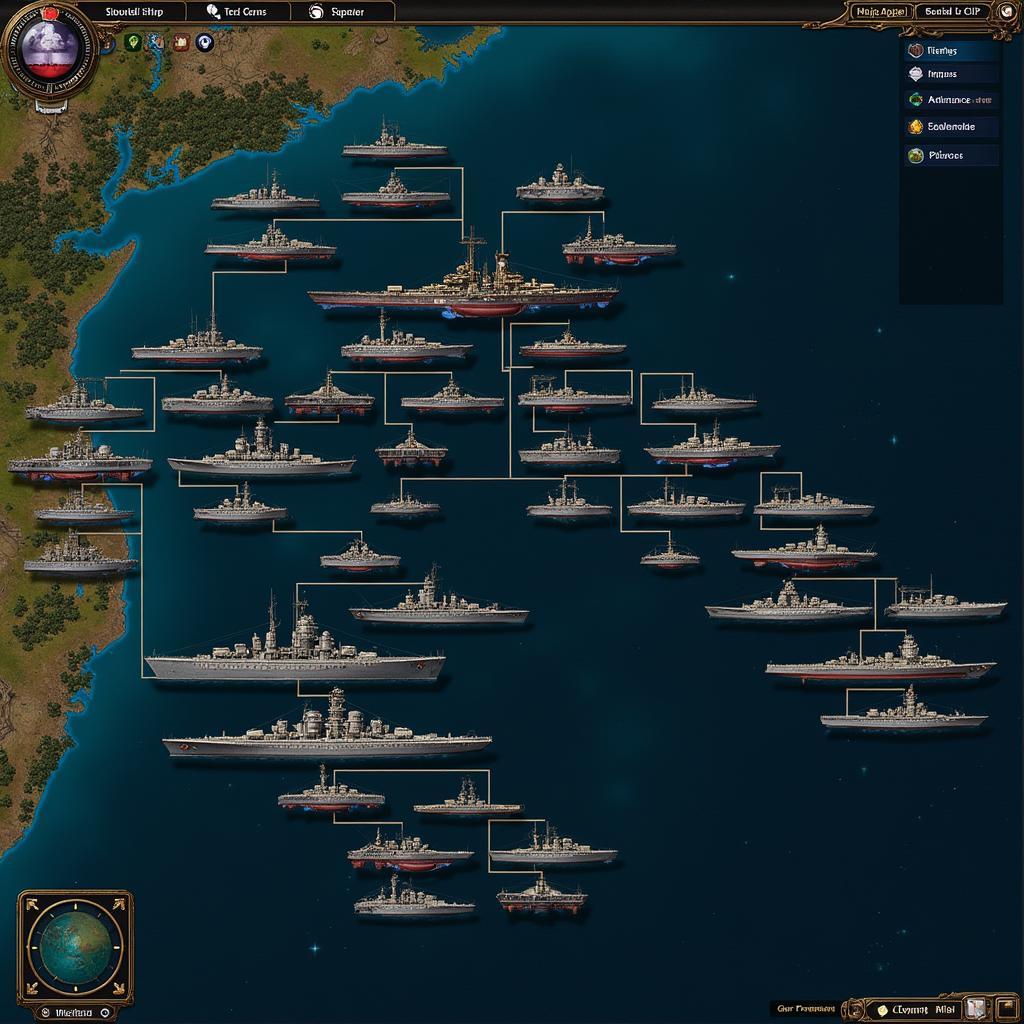 WOWS Tech Tree Navigation