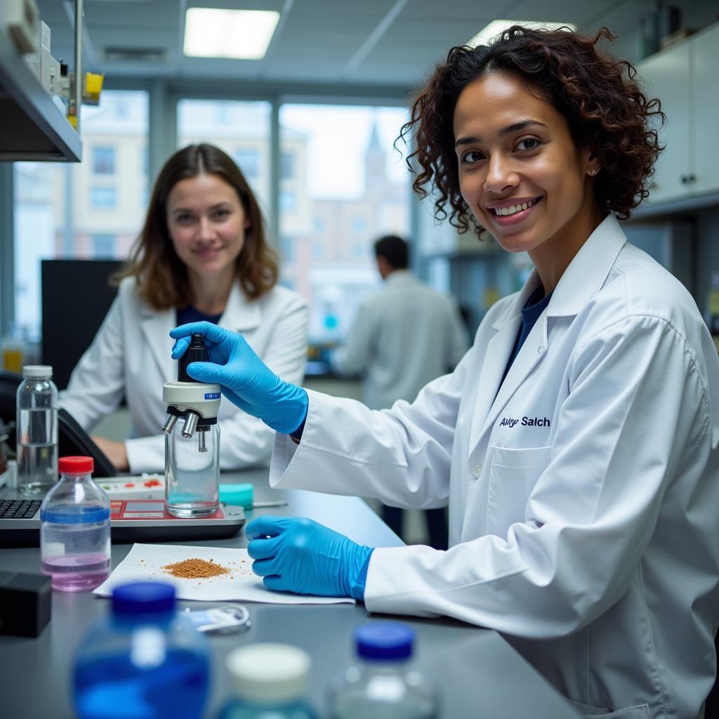 Scientists working in a laboratory at Yale Cardiovascular Research Center