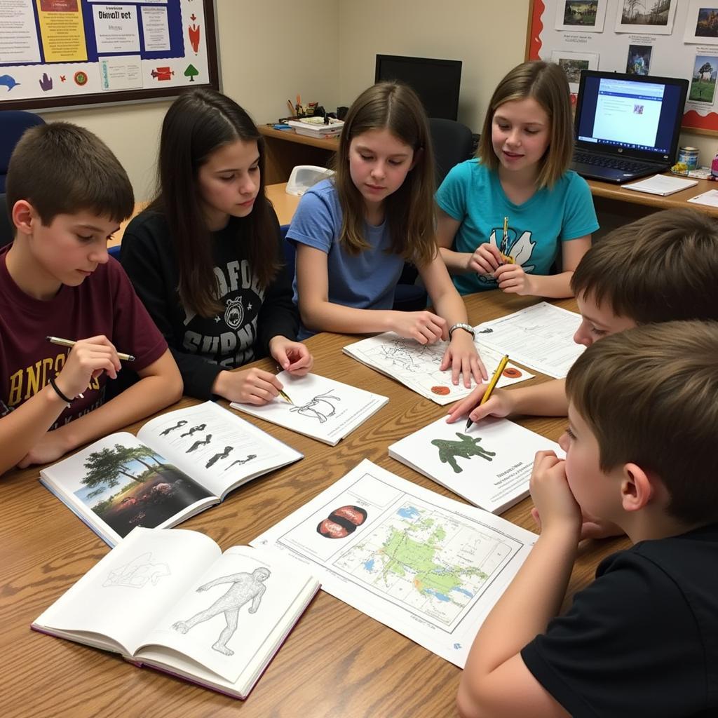 5th Grade Students Researching Cryptozoology: Bigfoot, Nessie, and Other Cryptids