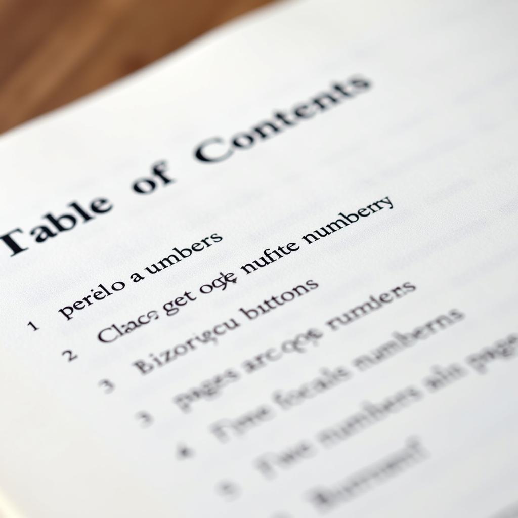 Accurate Page Numbering in a Table of Contents