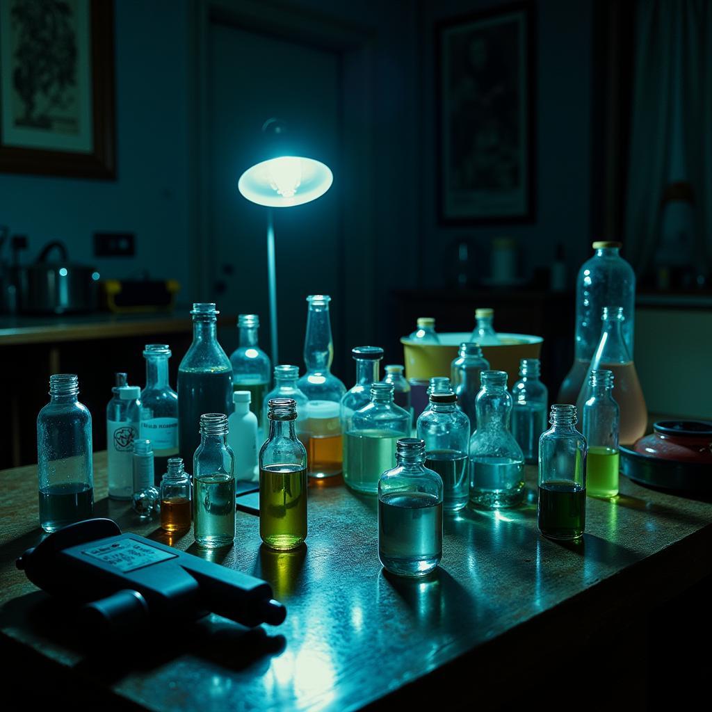 Acid research chemicals in a paranormal investigation setting