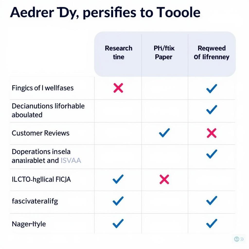 Affordable Research Paper Service Comparison Chart