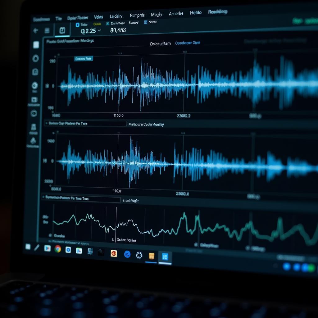 AI-powered paranormal investigation software analyzing audio recordings for EVPs and anomalous sounds.