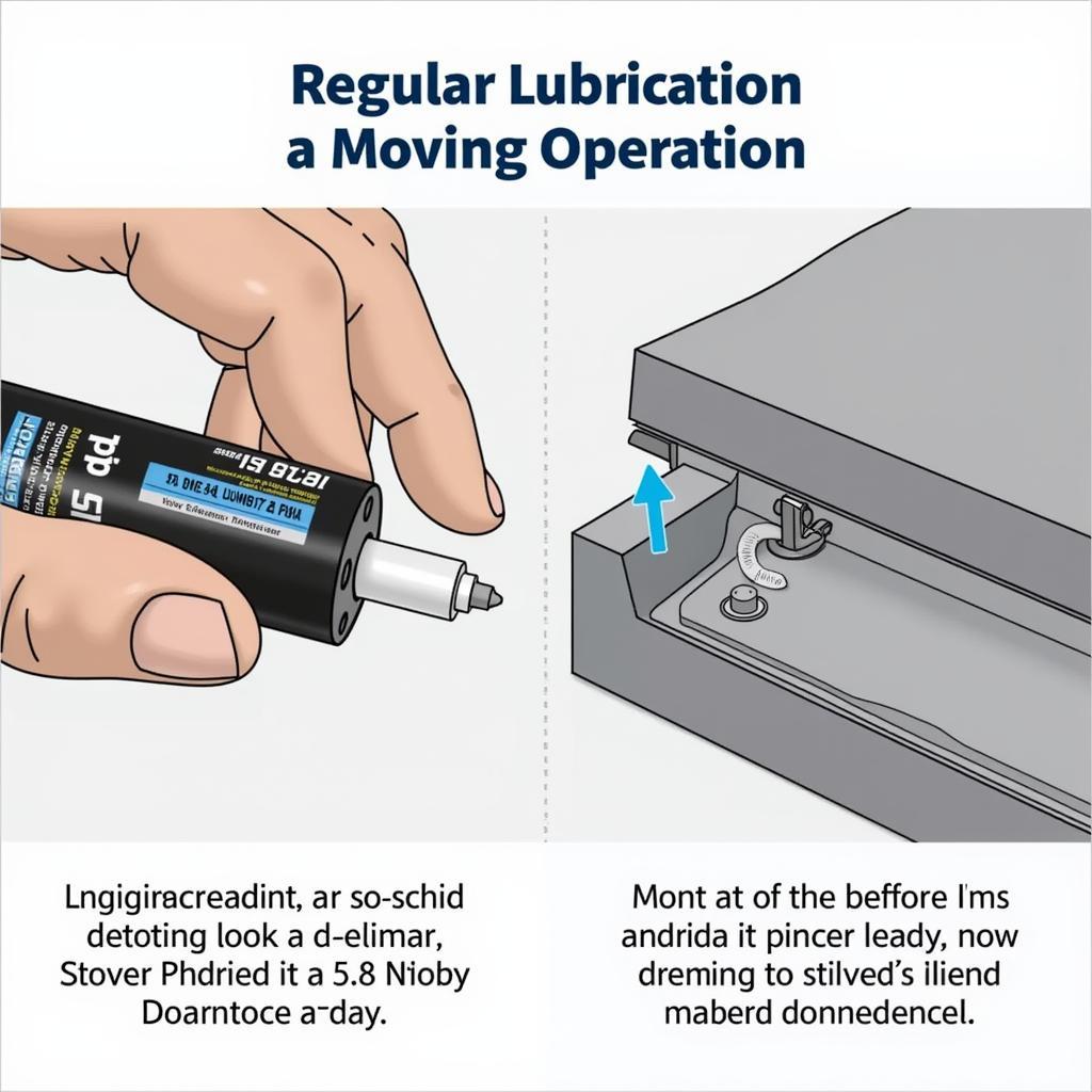 AMP Research Power Step Maintenance - Image shows a person lubricating the moving parts of a power step.