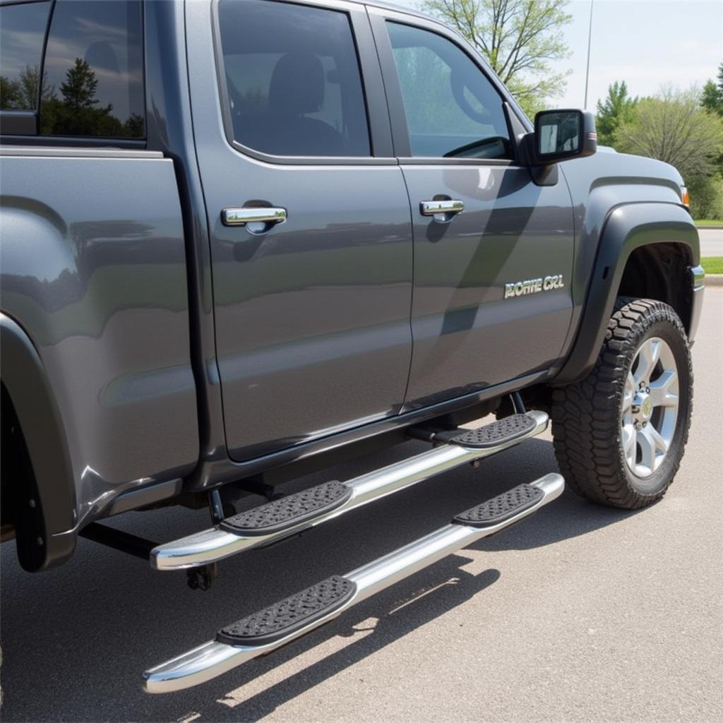 AMP Research Power Steps installed on a Truck