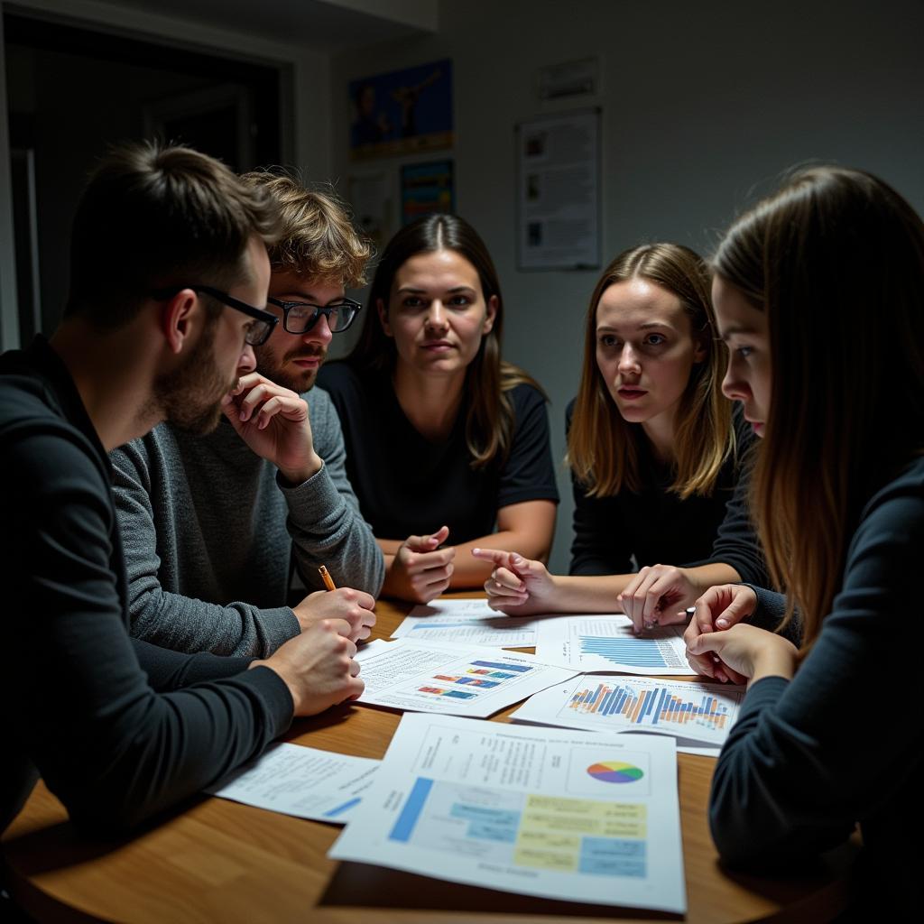 Researchers Analyzing Data from a Timed Investigation