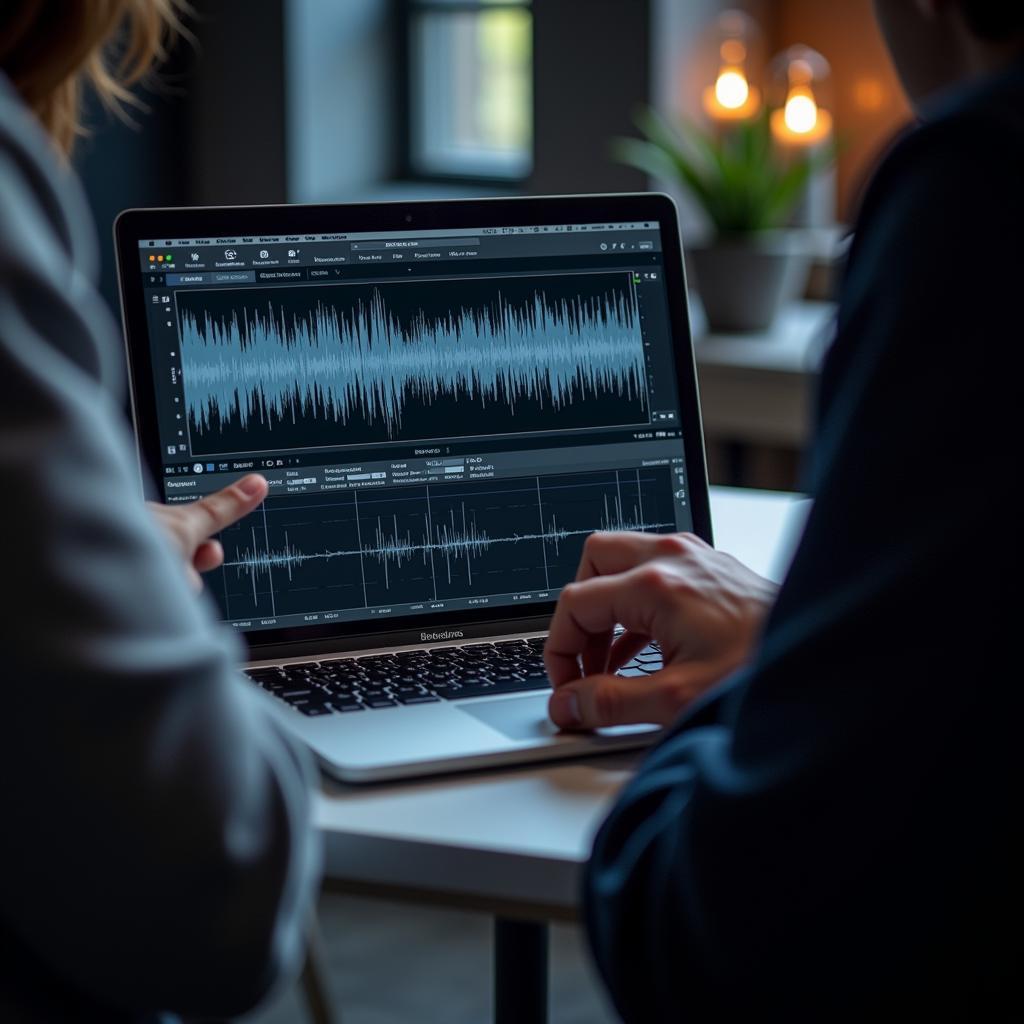 Analyzing paranormal evidence on a laptop