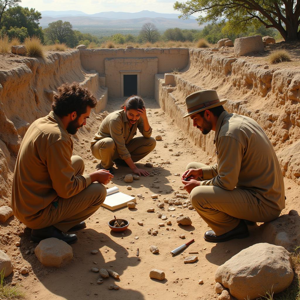 Archaeological Dig in Mesoamerica