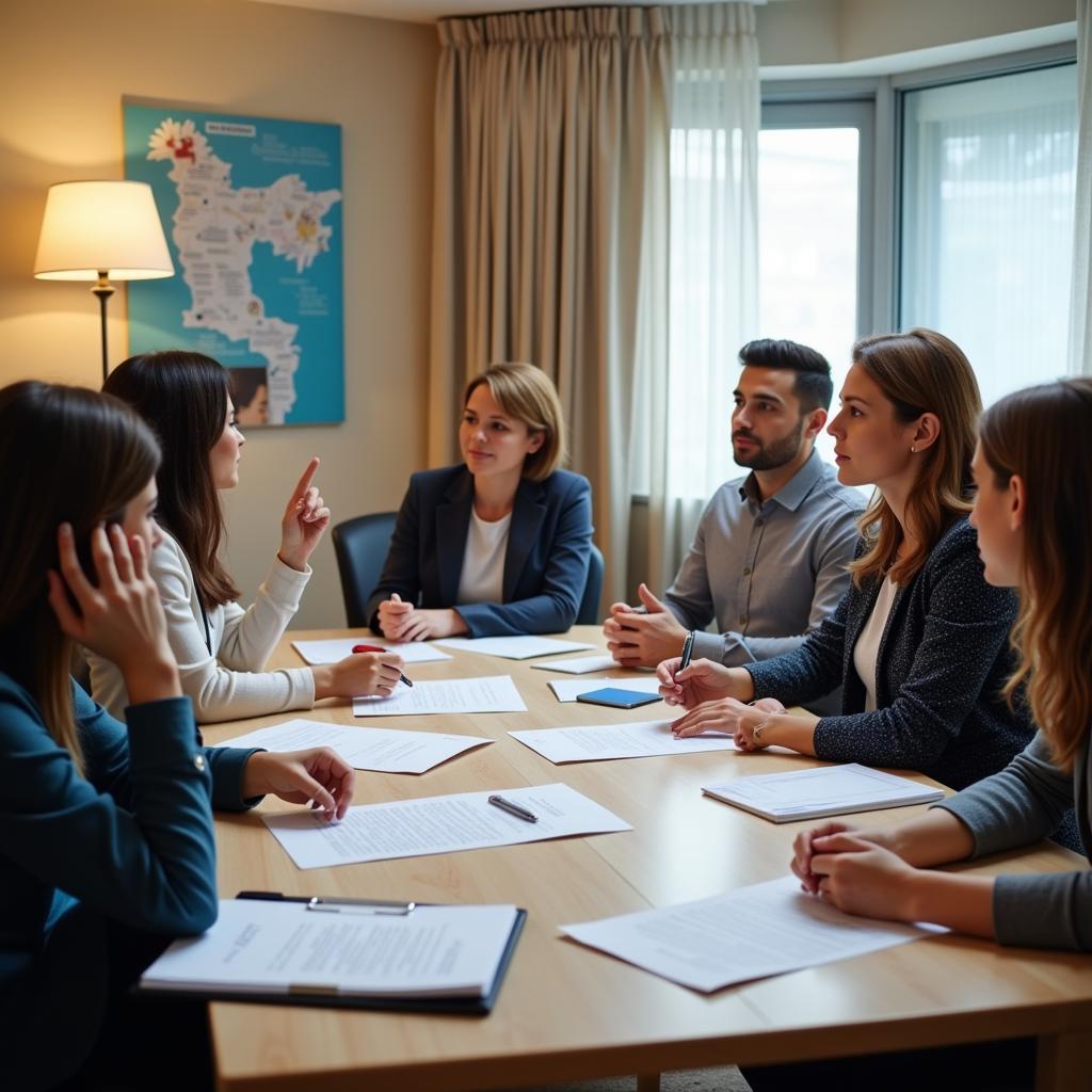 Ethical review board meeting discussing animal research