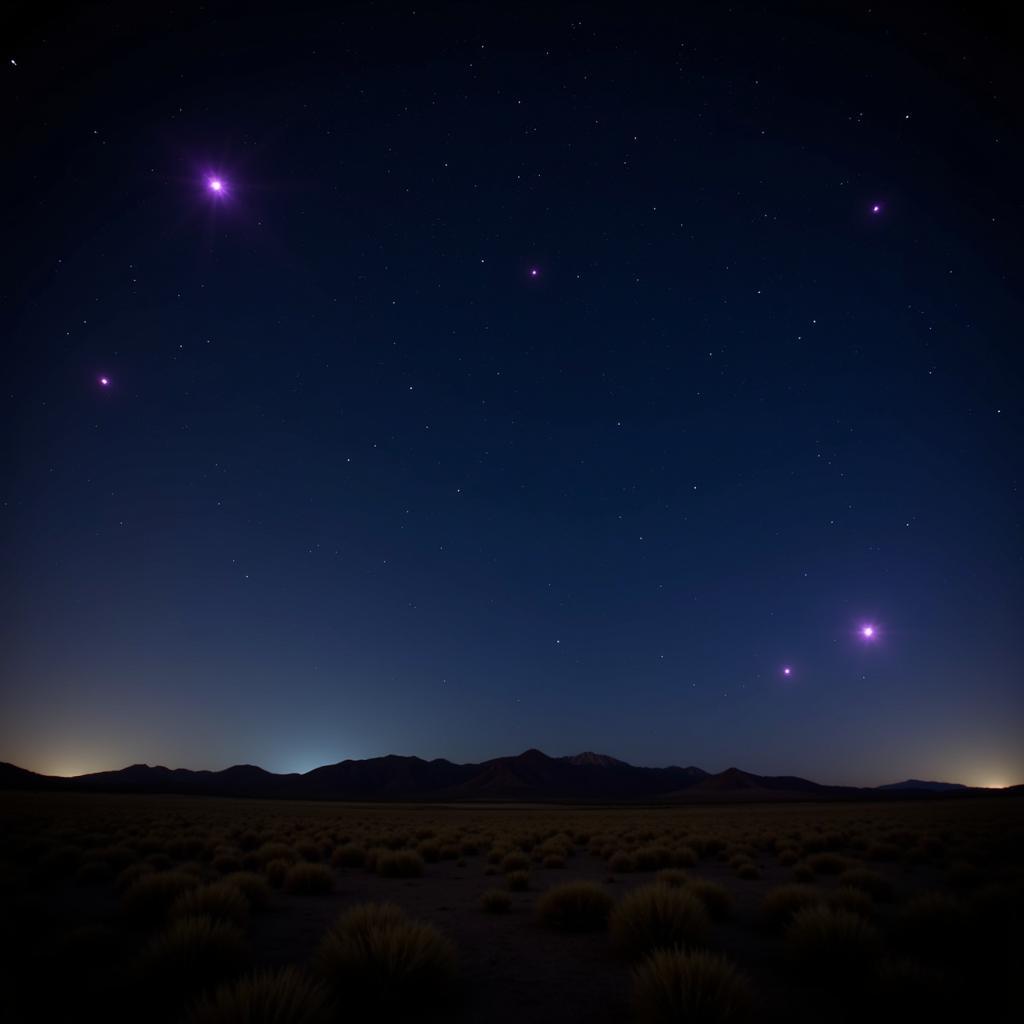 Night Sky over Anza-Borrego with Strange Lights