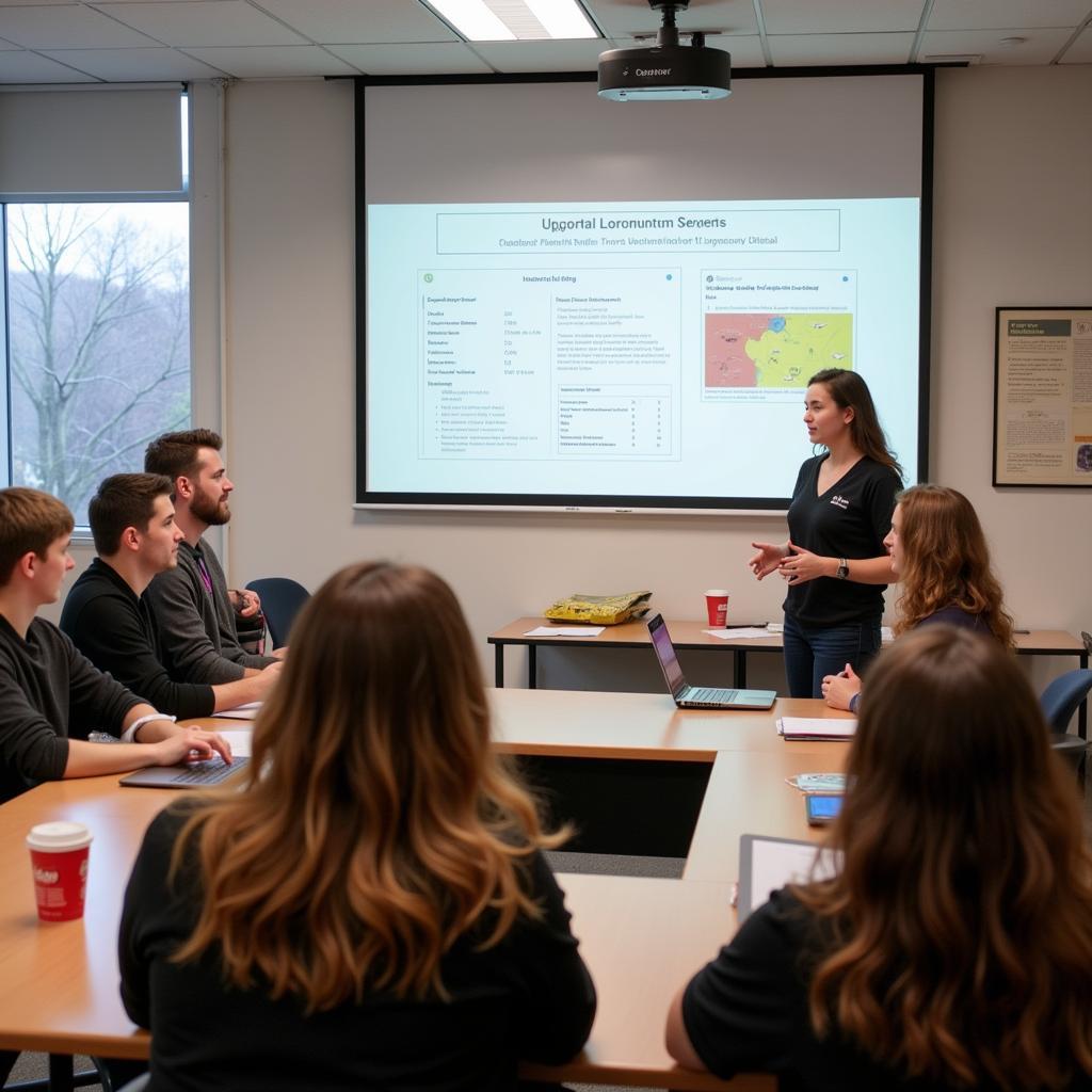 Student Presenting AP Research Findings