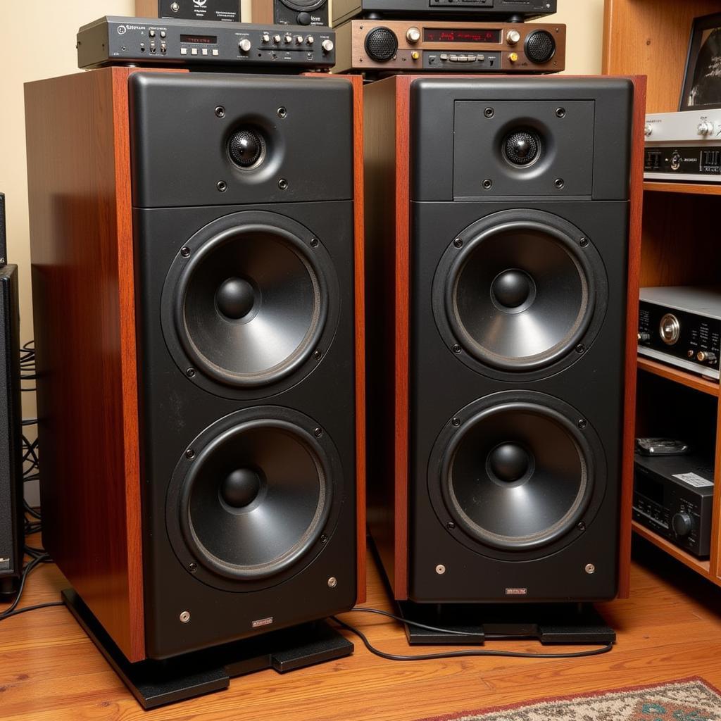 Vintage Acoustic Research AR 2 Loudspeakers in a Collector's Display