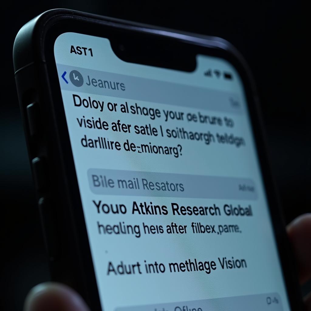 Cryptic Text Messages Attributed to Atkins Research Global