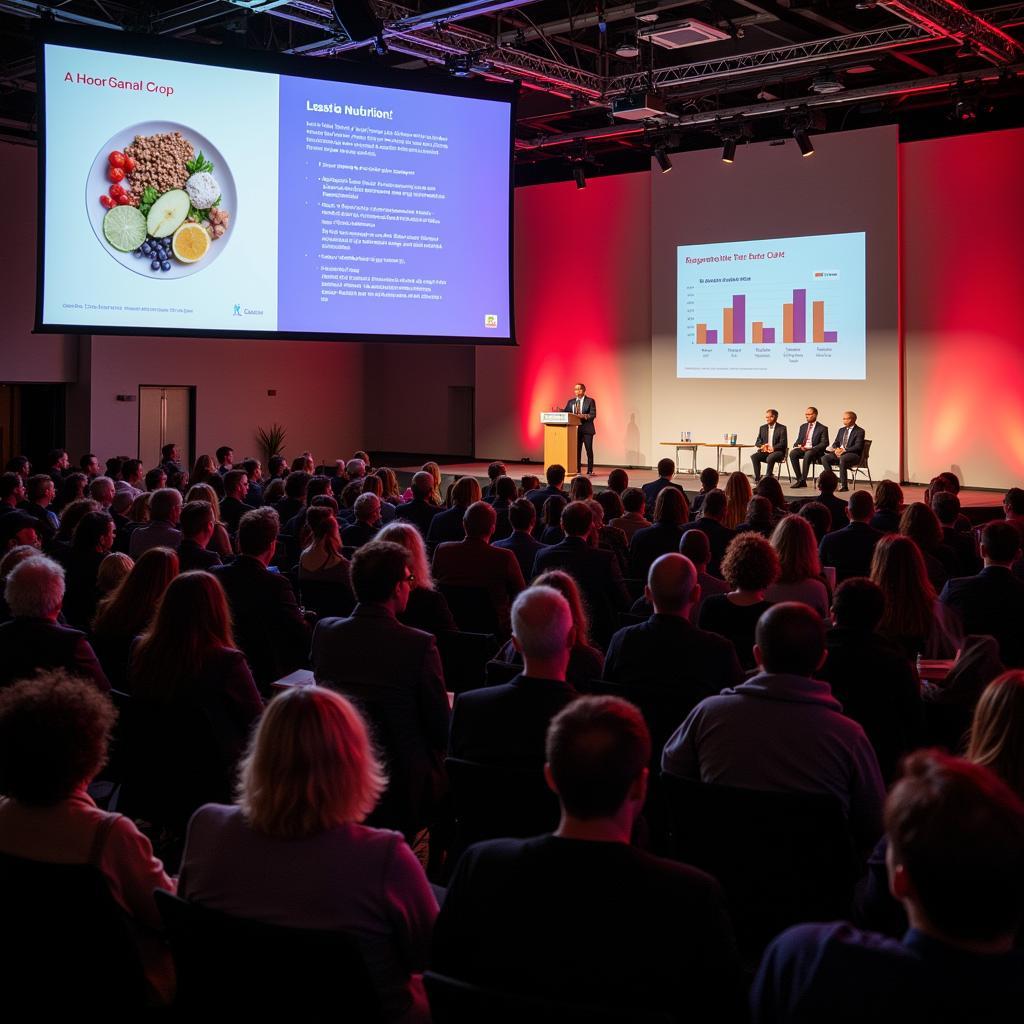 Experts discussing the latest findings at an Australian nutrition research conference